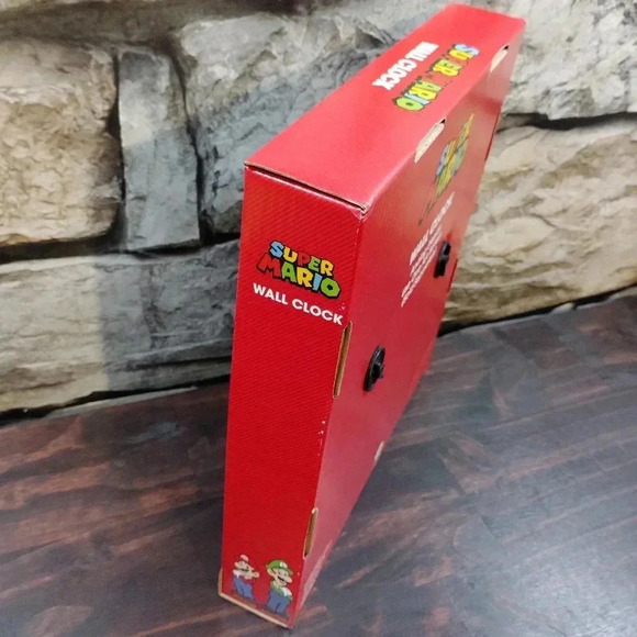 Nintendo Mario Clock Analog Primary Colors Red NES Game Room Bedroom Wall - Picture 7 of 9